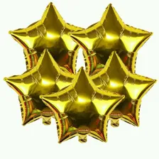 10 Balão Metalizado Estrela Dourado - 45cm Foto  mini 1