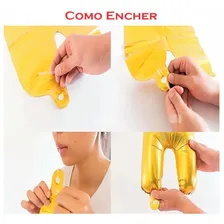 10 Balão Metalizado Estrela Dourado - 45cm Foto mini 4
