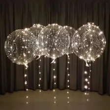 10 Balão Bubble N°20 Com Led Branco Decoração Festa Foto mini 2