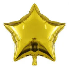 10 BalĂŁo Metalizado Estrela Dourado Metalizado 45cm Foto mini 2