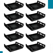 10 Bandeja PĆ£o De Forma Expositor Cesto Grade Padaria Preta Cor Preto Liso Foto mini 1