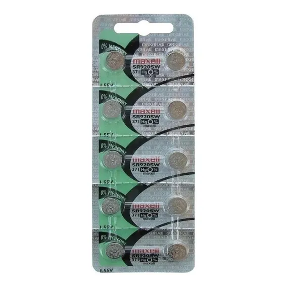 10 Baterias 371 Sr920sw Maxell 1.55v Relógio Foto 1