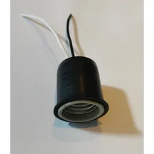 10 Bocal Soquete E27 Porcelana Emborrachado C/ Rabicho Preto Foto mini 3