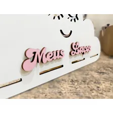 10 Cabide Porta Laço Nuvem Enfeite Decorativo Rosa Lacinhos Foto mini 4