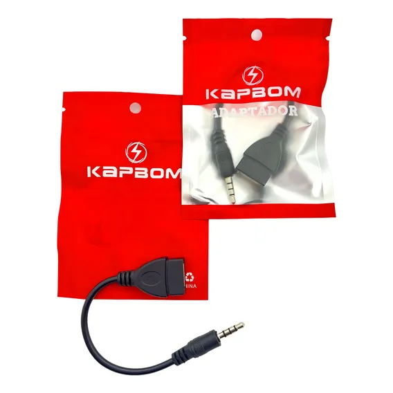 10 Cabo P2 X Usb Fêmea Lelong 20cm Atacado Cor Preto Foto 1
