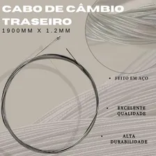 10 Cabos De Cambio Para Bicicleta Em Aço Longo 1900mm Foto mini  3