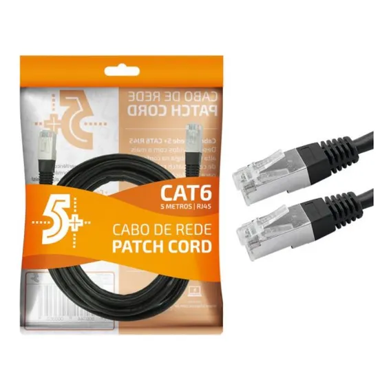 10 Cabos De Rede Patch Cord Blindado Ethernet Rj45 Cat6 5m Foto 1