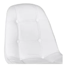 10 Cadeiras Estofada Botão Eames Botonê Capitonê Cores Assento Branco Foto mini  3