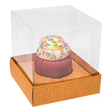 10 Caixa Cupcake Kraft C/ Berço 10x10x10cm Cod. 5038 Ideia Foto mini 1
