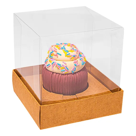 10 Caixa Cupcake Kraft C/ Berço 10x10x10cm Cod. 5038 Ideia Foto 1