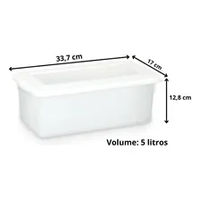 10 Caixas Plásticas Organizadoras Multiuso C/tampa 5l Pleion Foto mini 4
