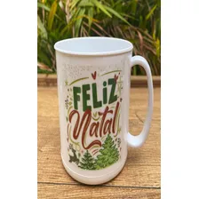 10 Caneca Feliz Natal Jantar Lembrancinha Familia Papai Noel Cor Branco Foto mini 4