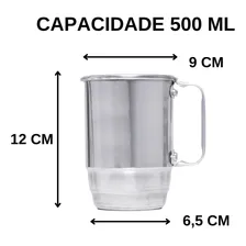 10 Canecas Alumínio Polido Para Confraternização 500ml Foto mini  3