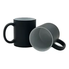 10 Canecas Magica Preta Fosca 325ml - P/ Sublimação Cor Preto Mecolour Foto mini  3