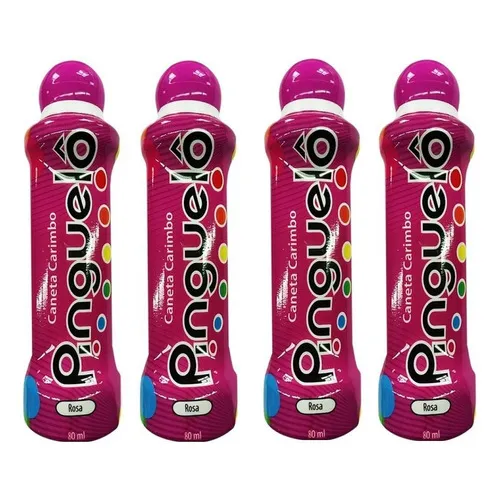 10 Caneta Carimbo Marcador De Bingo Pinguel么 80ml Cor Rosa Foto 1