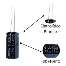 10 Capacitor Eletrolítico 22uf 250v 105°c (driver) Foto mini 3
