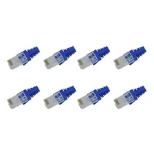 10 Capas Azul Escuro Snap In + 10 Rj45 Cat5e Soho Conectores Foto mini 1