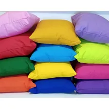 10 Capas De Almofada Mais Enchimento 30x30 Para Sublimação Colorida Lisa Foto mini 1