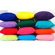 10 Capas De Almofadas 40x40 Lisas Para Decoração Coloridas Foto mini 1