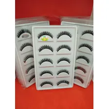 10 Cartelas 5 Pares De Cílios Postiços 3d H13mini -50 Pares Comprimento 4 Mm Cor Preto Espessura 1 Mm Foto mini 4