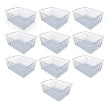 10 Cesto Organizador Multiuso Pequeno Transparente 16x12x6cm Foto  mini 1