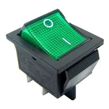 10 - Chave Liga/desliga 4 P贸los Gangorra 16a-250v/20a-125v Verde Foto mini 2
