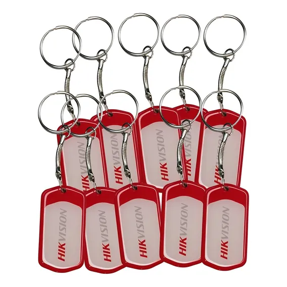 10 Chaveiros De Proximidade Tag Mifare 13,56mhz Hikvision Cor Branco Foto 1