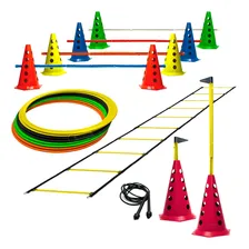 10 Cones C/5 Barreiras + Escada Funcional + Corda+ 8 Argolas Foto mini 1