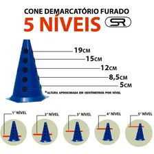 10 Cones Furados C/ 5 Barreiras + 10 Pratos Agilidade Foto mini  3