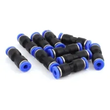 10 Conexão Reta Pu 10mm Pneumática Engate Rápido 10 Peças Foto mini  3
