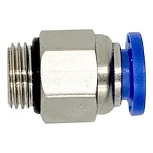 10 Conexão Pneumática Engate Rápido Reta Macho 1/4 Bsp X 10 Foto mini 2