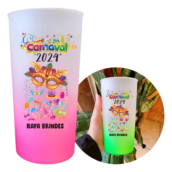 10 Copo Eco Plástico 700ml Personalizado Degradê Reutilizave Foto 1