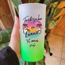 10 Copo Eco Plástico 700ml Personalizado Degradê Reutilizave Foto mini  2