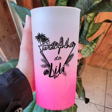 10 Copo Eco Plástico 700ml Personalizado Degradê Reutilizave Foto mini  3
