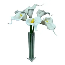 10 Copos De Leite 35cm Artif. Arranjos Casamento Festas Flor Cor Branca Foto mini 3