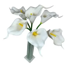 10 Copos De Leite 35cm Artif. Arranjos Casamento Festas Flor Cor Branca Foto mini 4