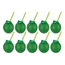 10 Copos Decorativo Canudo Lembrancinha Moana Tropical 300ml Cor Limoneto Foto mini 1