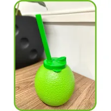 10 Copos Decorativo Canudo Lembrancinha Moana Tropical 300ml Cor Limoneto Foto mini 3