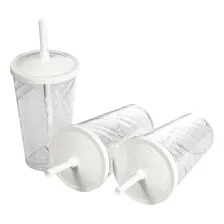 10 Copos Twister 500ml + 10 Baldes De Pipoca 1,5l - Branco Foto mini  2