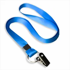 10 Cordões Para Crachá 15mm Acetinado Premium Jacaré Cor Azul-celeste Foto mini  2