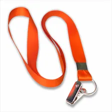10 Cordões Para Crachá 15mm Acetinado Premium Jacaré Cor Laranja Foto mini  2