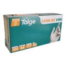 10 Cxs Luva De Procedimento Vinil S/ Talco - Talge Tam. M Foto mini  3