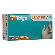 10 Cxs Luva De Procedimento Vinil S/ Talco - Talge Tam. M Foto  mini 1