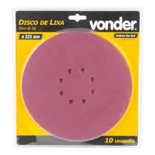 10 Disco Lixa Lixadeira Parede 225mm Gr80 Wagner Vonder Foto mini 4