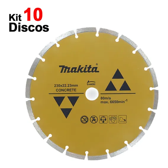 10 Discos Diamantado Segmentado 9' P/concreto D-44292 Makita Foto 1