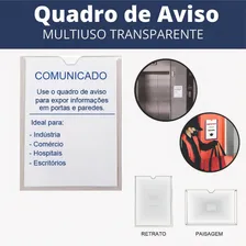 10 Display Parede Quadro Avisos Porta Folhas A4 AcrÃlico Hor Foto mini 3