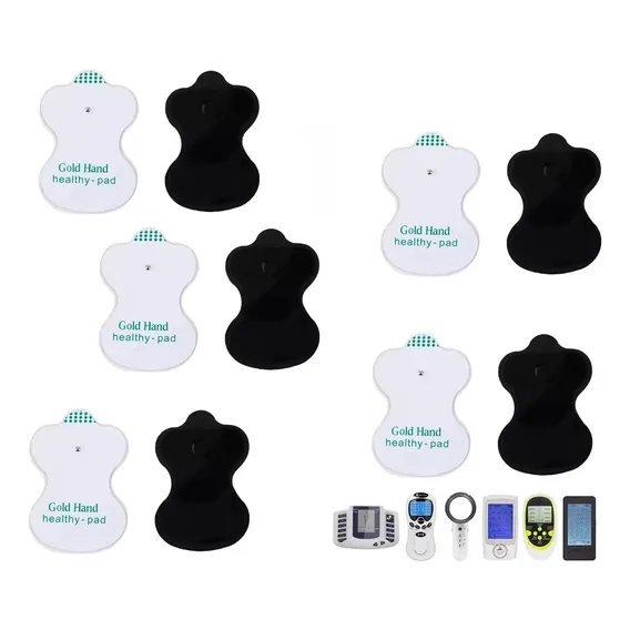 10 Eletrodo Digital Massager Pads Acupuntura Máquina Terapia Foto 1