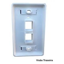 10 Espelho Parede 4x2 C/2 Saídas Rj45/11 Rede Dados Vo Foto mini 2