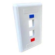 10 Espelho Parede 4x2 C/2 Saídas Rj45/11 Rede Dados Vo Foto mini 1