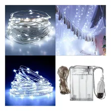 10 Fio De Fada 10 Metros Cordão Led De Luz 100 Led Usb Pilha Cor Das Luzes Branco Frio Foto mini 1